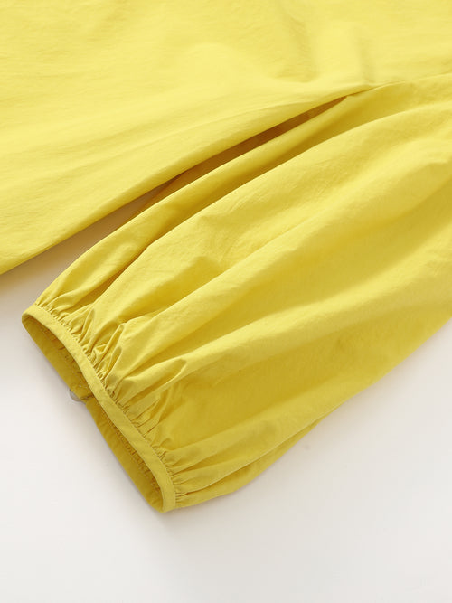 Vanilla Yellow V-Neck Dress