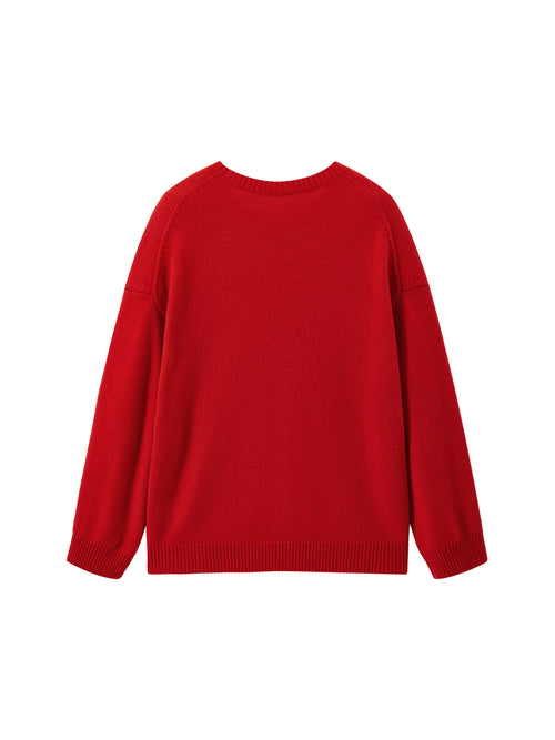 Vintage Red Letter Sweater