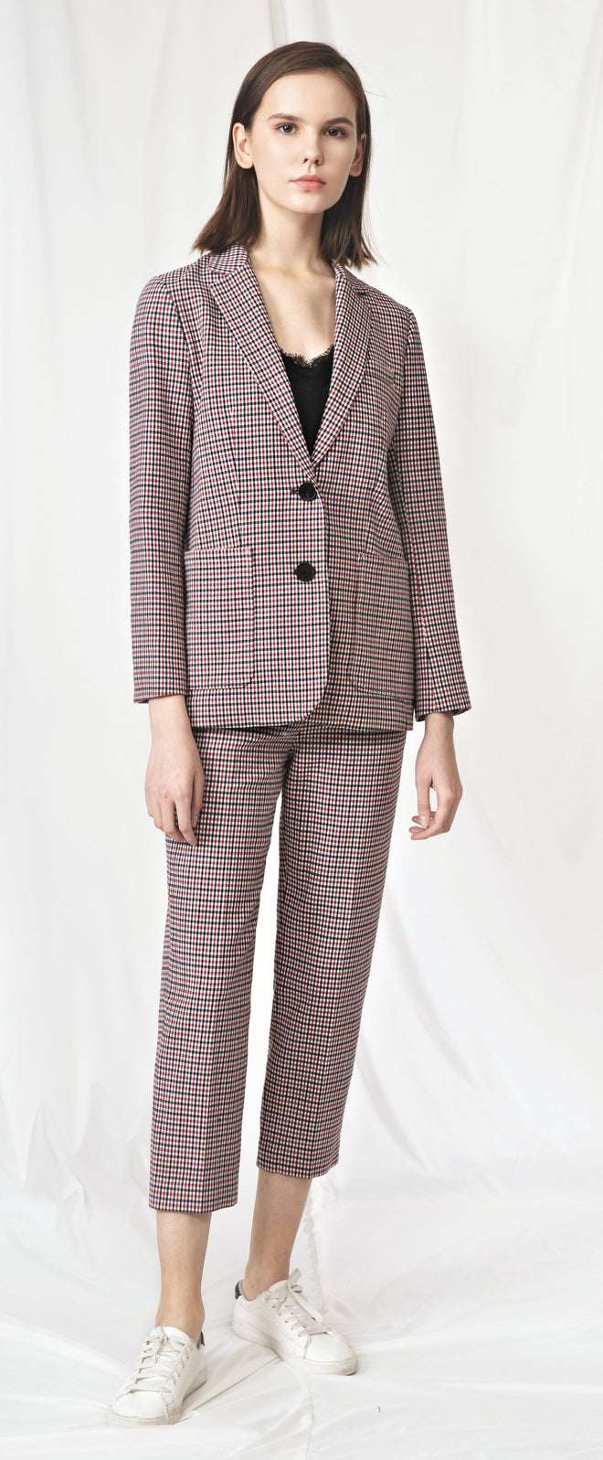 Black Checkered Plaid Trousers - Urlazh New York