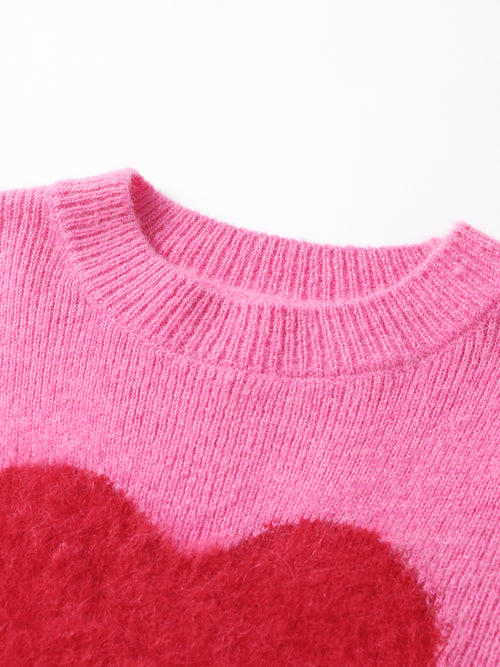 ラブローズピンクのセーター