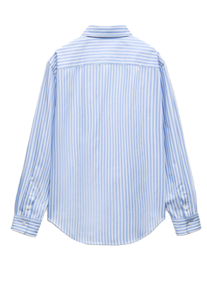 Wide Blue Stripe Shirt