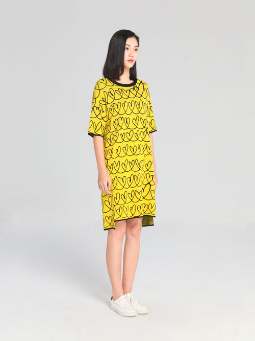 Yellow Embroidered Knit Dress - Urlazh New York