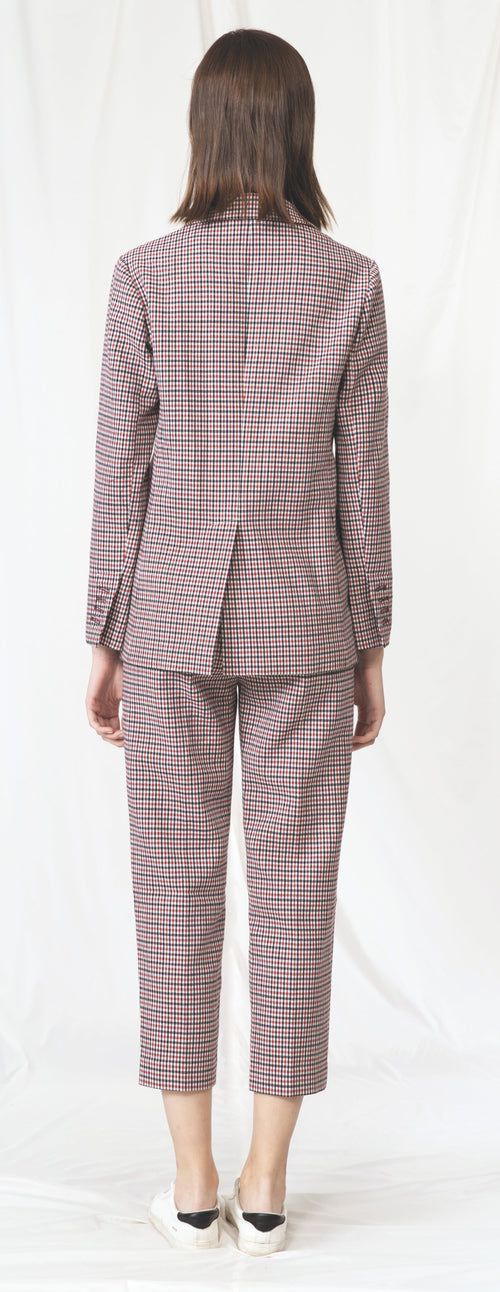 Black Checkered Plaid Trousers - Urlazh New York