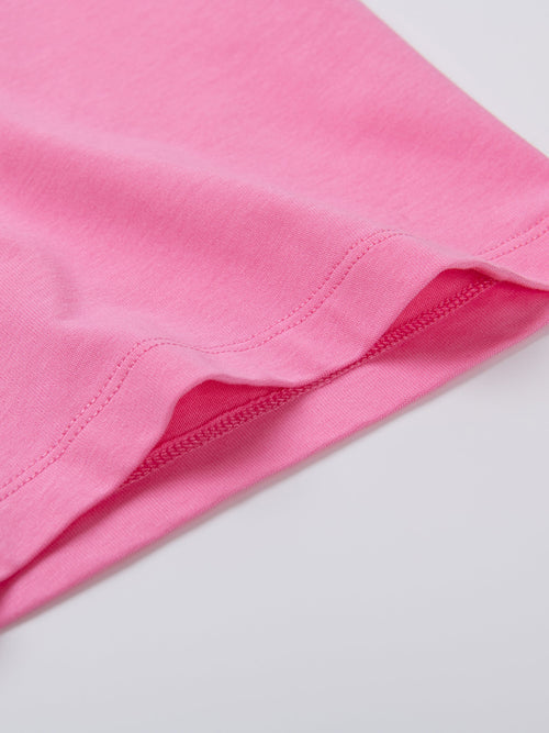 Fruit Pattern Tee-Rosy Red-Sample