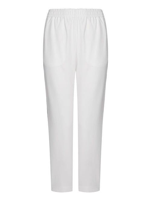 Simple Casual Nine-Quarter Pants-White