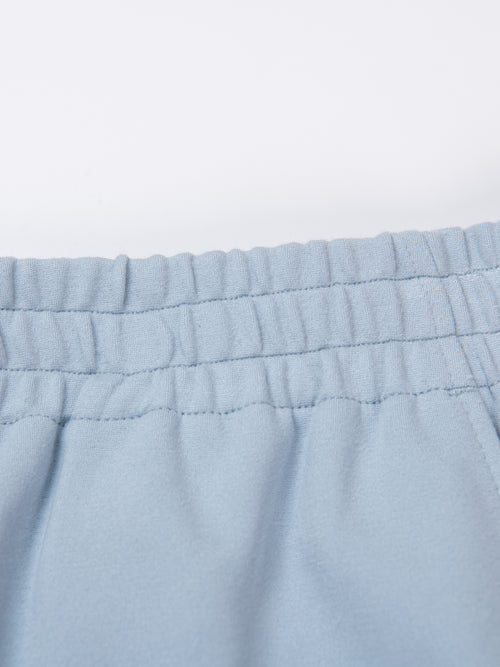 Simple Casual Nine-Quarter Pants-Light Blue