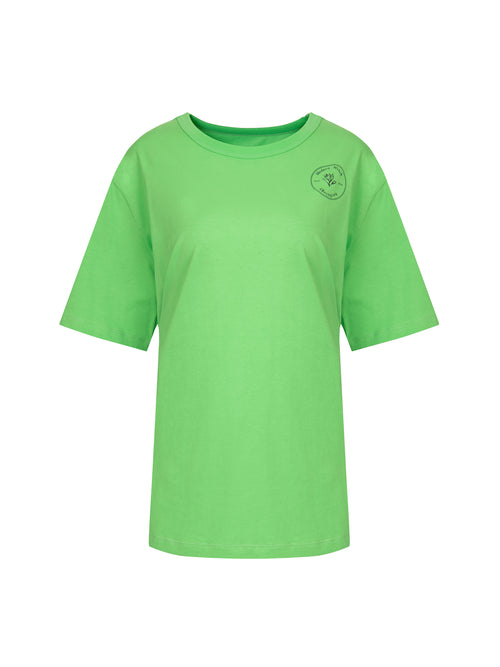 Tee-shirt imprimé de style universitaire - Vert herbe
