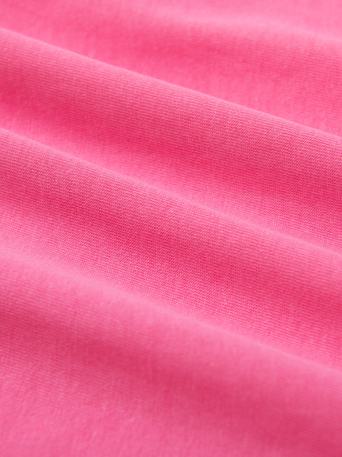 Robe T-shirt longue de style minimaliste-Rosy Red