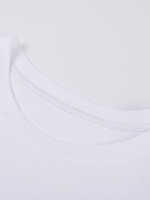 チェリーハンド刺繍Tシャツ - ホワイト