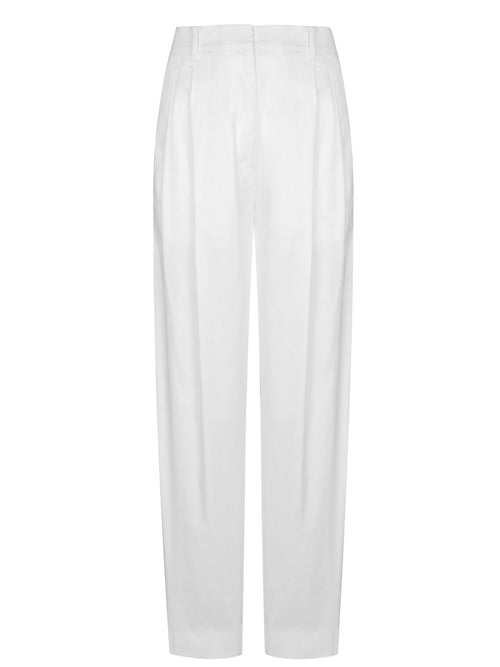 Simple Casual Wide Leg Pants-White