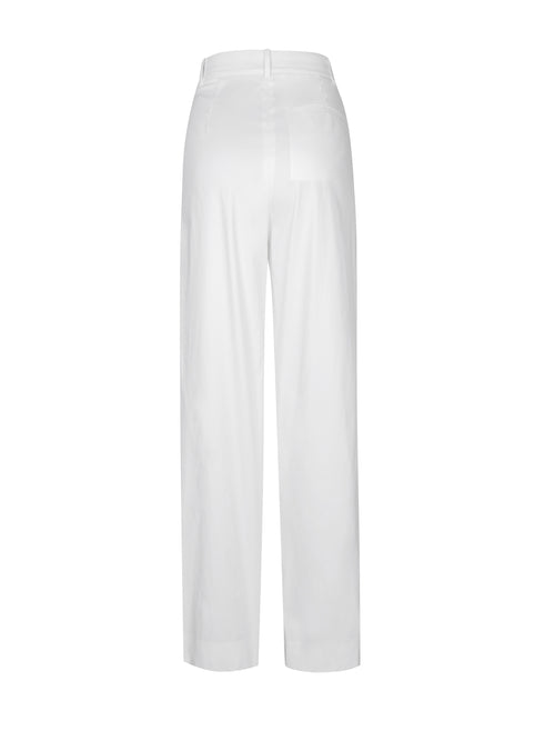 Pantalon large décontracté simple-blanc