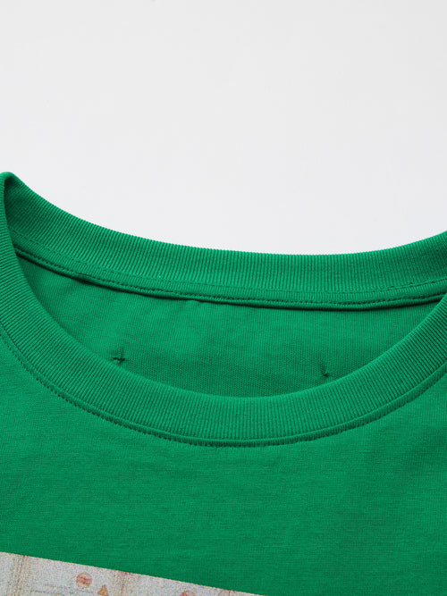 T-shirt Vert Impression