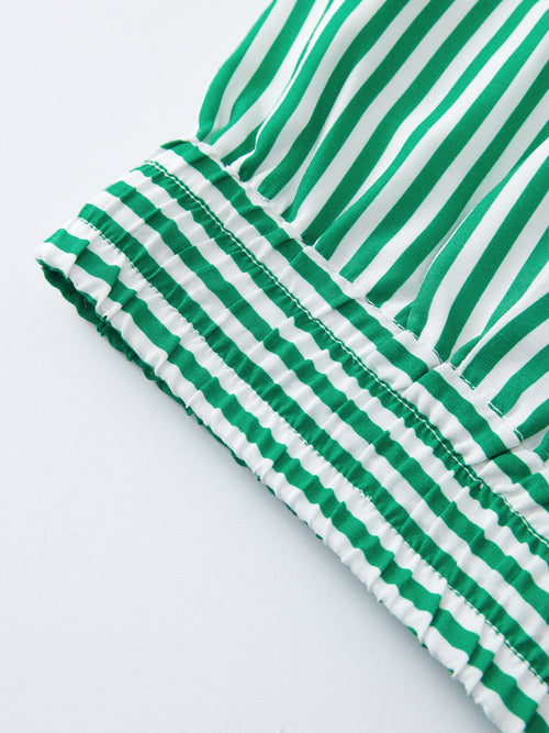 Striped Silk Shorts