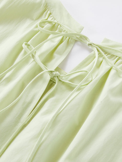 フレッシュグリーンのホリデータンクドレス