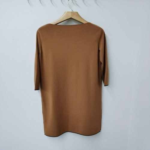 Caramel Cotton Sweater Set-Dress