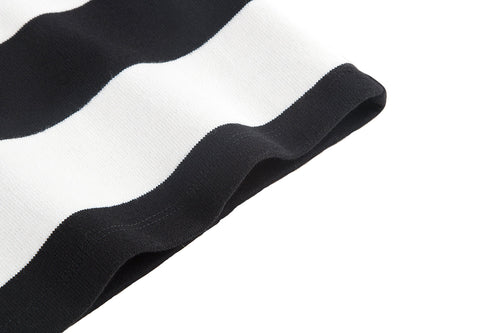 Black and White Striped Sweater Dress - Urlazh New York