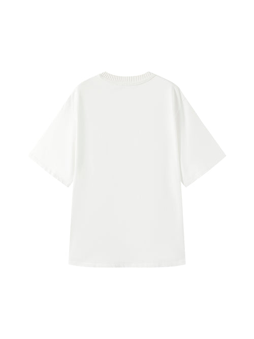 Simple Silhouette Embroidered Tee