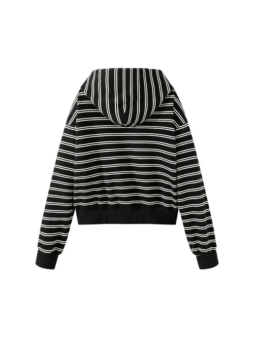 Striped Hooded Sweatshirt