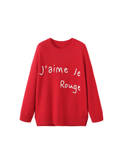 Pull rouge ambiant