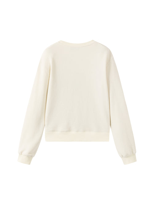 Cream Wool Sweatershirt
