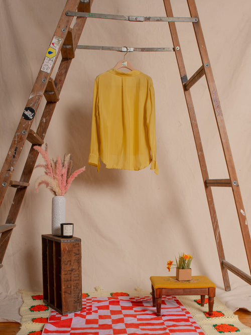 Yellow Flowy Blouse - Urlazh New York