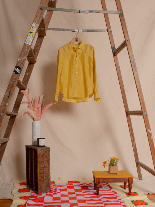 Yellow Flowy Blouse - Urlazh New York