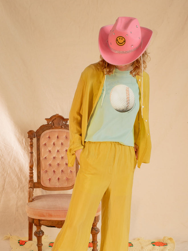 Aqua Baseball Girl Top - Urlazh New York