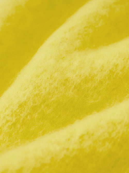 Yellow Oversized Fringed Scarf-Sample