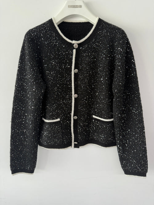 Starry Little Fragrance Knitted Cardigan