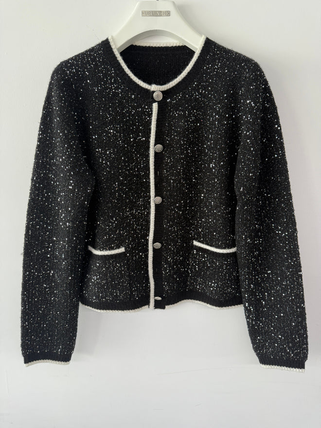 Starry Little Fragrance Knitted Cardigan