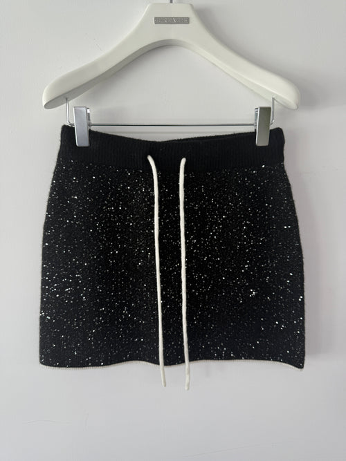 Starry Sequin Knitted Short Skirt