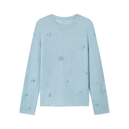 Blue Star Flower Soft Mist Sweater
