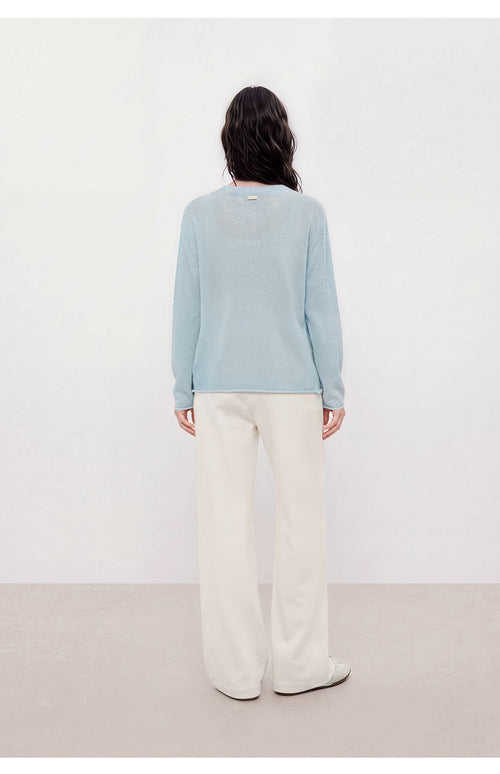 Blue Star Flower Soft Mist Sweater
