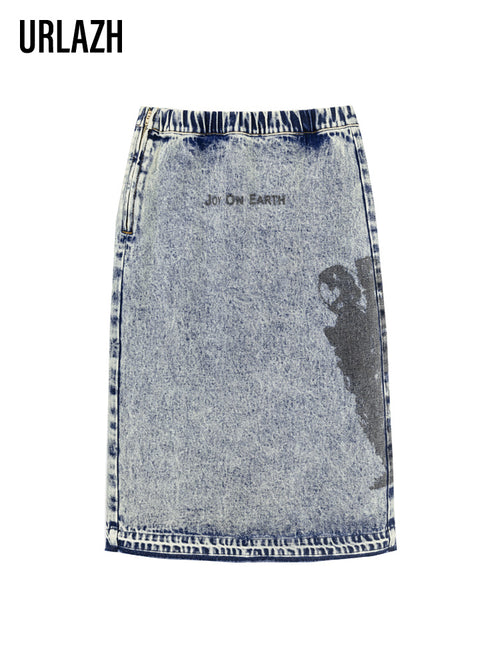 Acid Washed Denim Skirt