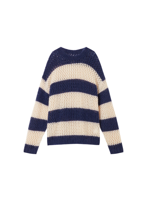 Mohair Wide Stripes Pullover