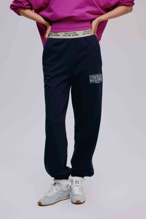 Contrast Waist Sweatpants