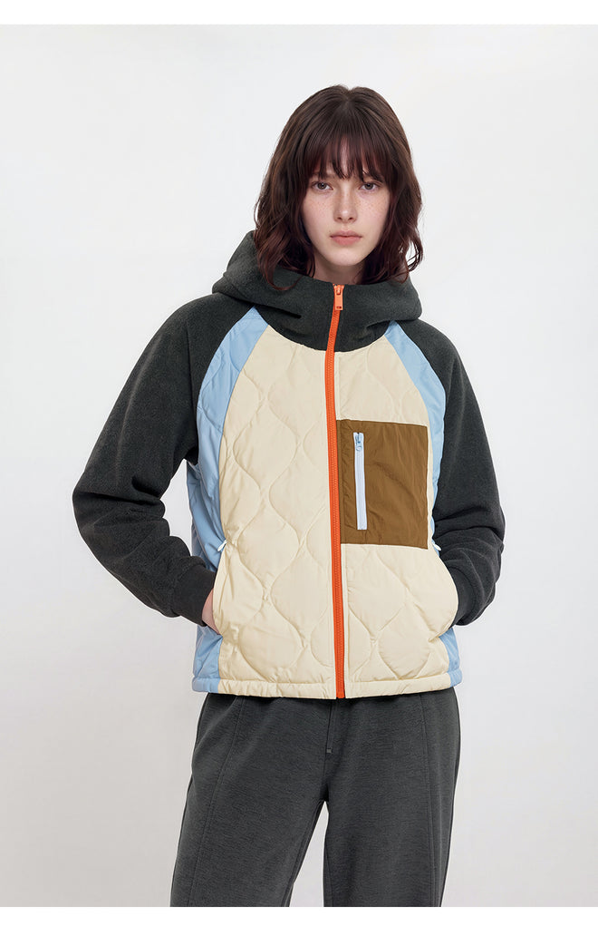 Vintage Color Blocked Thin Down