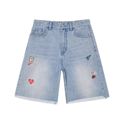 Vintage Graffiti Denim Shorts