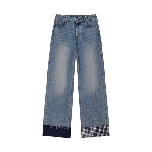 Edgy Patchwork Denim Pants