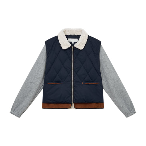 Mock-Layer Collar Down Jacket
