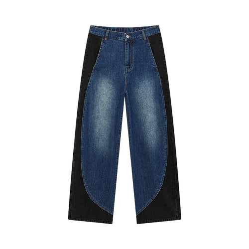 Prussian Blue Panel Jeans