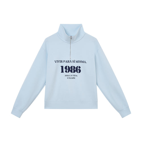 Sea Salt Vintage Half-Zip Sweatshirt