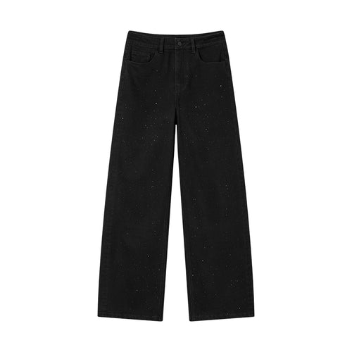 Dazzling Black Rhinestone Jeans