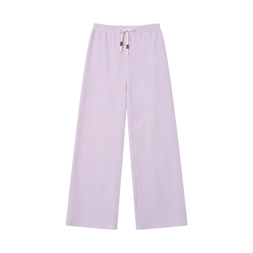 Soft Pink-Purple Straight-Leg Pants
