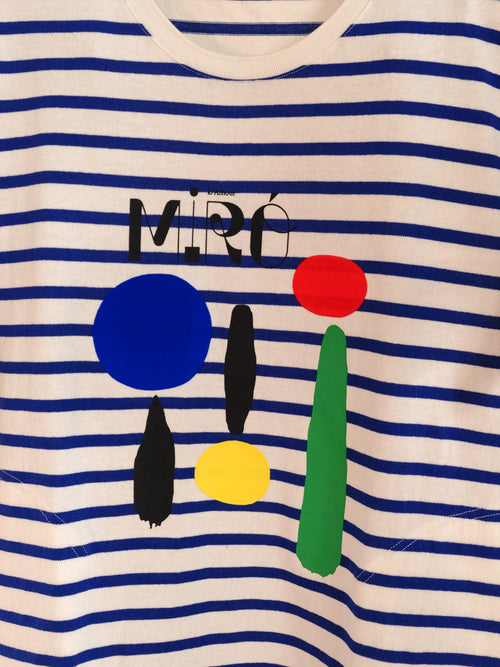 Blue Miró Striped T-Shirt Dress - Urlazh New York