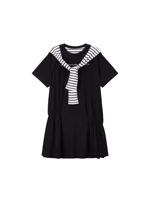 2-in-1 Black Shawl Tennis Dress - Urlazh New York