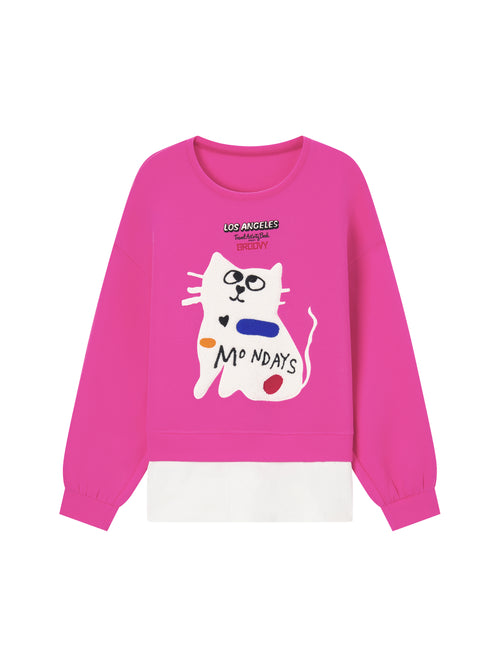 U-Cat Peach Sweatshirt