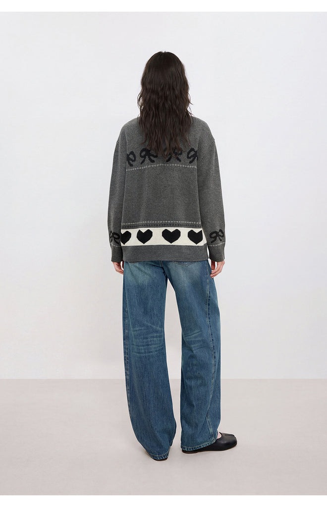 U-CAT Fer Island Zip Up Cardigan