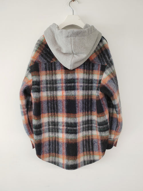 Checkered Hooded Jacket