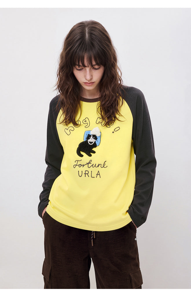 Cat Color Blocked Shirt